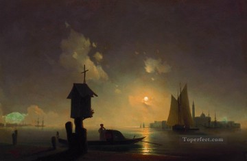 sea view with chapel 1845 1 Romantic Ivan Aivazovsky Russian Oil Paintings